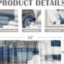 Emvency 2 Pack Valances Window Treatments, Blue and Grey Abstract Modern Art Blackout Drapes Adjustable Curtain for Windows Living Room Kitchen Over Sink, 52x18 Inch Rod Pocket Valances