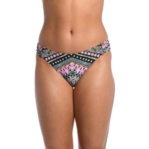 AMAVI Side Shirred Hipster Bikini Swimsuit Bottom (Small, Multi)