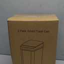 Bathroom Trash Cans with Lid 2 Pack 2.2 Gallon Touchless Automatic Motion Sensor Small Slim Garbage Can, Smart Electric Narrow Garbage Bin for Bedroom Office Kitchen (White)