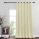 NICETOWN Outdoor Curtain for Patio Waterproof, Home Decor Thermal Insulated Grommet Top Blackout Indoor Outdoor Vertical Blind/Drape for Garage & Downstairs Window, W84 x L95, 1 PC, Beige