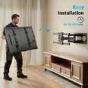 BONTEC Full Motion TV Wall Mount for 37-85 Inch TVs, Hold up to 132lbs, Max VESA 600x400mm, Swivel Tilt Dual Arms, Adjustable Viewing Angle, Fits 16" Wood Studs, Easy Assembly