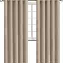 BGment Blackout Curtains - Grommet Thermal Insulated Room Darkening Bedroom and Living Room Curtains, Set of 2 Panels (70 x 84 Inch, Sand)