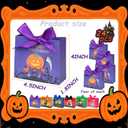 Nimbbex 24PCS Halloween Goodies Bags, Trick or Treat Candy Gift Paper Bags Bulk with Ribbons, Halloween Treat Boxes, Party Favor, Classroom Exchange, Home Decoration 4.5 x 3.9 x 1.7 Inches