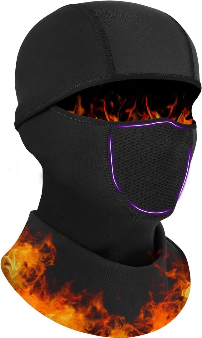 Balaclava Ski Face Mask for Men Women-Breathable Winter Cold Weather Gear Thermal Shiesty for Skiing Motorcycle Outdoor Work (Black)