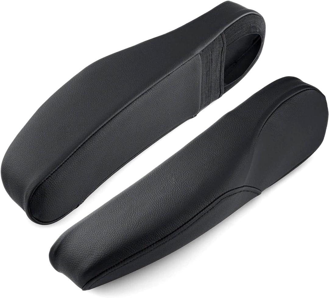 KBH Car Seat Armrest Cover for Honda CRV CR-V 2010 2011, Arm Rest Cover Replacement 1 Pair, Vinyl Leather Interior Accessories, Anti-Scratch, Black