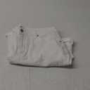 luvamia Jean Shorts for Women High Waisted Trendy Causal Summer Fold Hem Stretchy Long Denim Shorts 7 Inch Inseam (X-Large, Cream White)