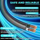 Tellegloww 14/2 Trailer Wiring 100 ft Gray Jacketed Wire 14 Gauge 2Cable Brake Duplex Trailer Wire for Towing General Rewiring