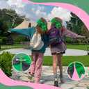 2Pcs Green & Pink Hair Bows  Witch Hair Accessories, Witch Merch Gifts for Women, Inspired Clips for Musical Fans & Costume Parties (Green)