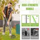 JOYHALO 65 Inch Rake for Leaves, 25 Tines Metal Leaf Rake Set with 32 Gallon Leaf Bags Scoops, Garden Rakes 18in Wide, Rakes for Gardening Lawns Yard Outdoor Camping Shrub Grass Bush
