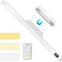 WILLED 5W Led Light Bar with Remote Control, 2500mah Eye-Friendly Vanity Lights Stick On, 3 Color Temperatures Mirror Lights, Button Control Magnetic Light Bar for Cabinet,Closet,Bathroom and Desk