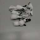 Leelosp 1 Pack Accessory Cord with 5 Milky White LED Light Bulb, 9.84 ft Christmas Village Light Cord with Fuse Wire, Blow Mold Light Kit Replacement for Christmas Village House Craft Halloween