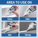 Tile Grout, 2 Pack White Grout Filler Tube, Grout Sealer for Bathroom, Shower, Kitchen, Floor Tile, Fast Drying Grout Pen Paint, Grout Repair Kit Restore and Tile Joints Line, Gaps