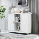 TaoHFE White Buffet Cabinet with Storage,Wooden Narrow Sideboard Entryway Cabinets,Modern White Cabinet with Doors Credenza, Small