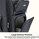 U.S. Traveler Anzio Softside Expandable Spinner Luggage, Dark Grey, Checked-Medium 26-Inch
