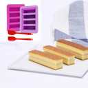 2 Pack Silicone Butter Mold, Butter Tray with Lid, Large Butter Maker with Silicone Spatula, for Homemade Herbed Garlic Butter Brownies Energy Bar