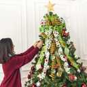 Christmas Ribbon Wired 2.5 inch,6 Rolls 30 Yards Red and Green Christmas Ribbon for Tree/Bow/Wreath Supplies,Wired Ribbons Crafts Xmas Decorations