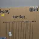 keny 29"-42.5" Baby Gate for Stairs, Auto Close Safety Dog Gate, Pressure Mounted Easy Walk Through Pet Gate for Doorways, Durable Stair Gate, 30" Tall, White