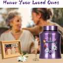 Purple Cross Urns for Ashes for Women Up to 140 LBS, Large Personalized Cremation Urns for Human Ashes Adult Male & Female Decorative and Funeral Keepsake Urn,Love of God Carefully Handcrafted
