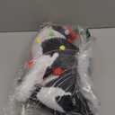 Cat Christmas Tree Topper with Hat, Glitter Star Wings, Angel Tree Topper with Wings Decor Ornament Plush Cat Lover Gift Ideas for Holidays