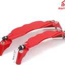 4pcs Brake Caliper Covers for Cars, Aluminum Red Universal Disc Brake Calipers Cover Protector for 14"-17" Wheel Hub, 3D Custom Style Modification Refit Accessories Pair for Front Rear Medium System