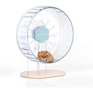 Bucatstate Super Silent Hamster Wheel Hamster Accessories Hamster Running Toys Small Animals Exercise Wheels Transparent 10.2 Inches