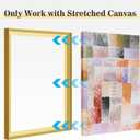 Floater Frame for 30x30 Canvas Paintings, 1.5 Deep DIY Metal Canvas Floating Frame for Portrait Landscape Oil Paintings Art Show Gallery Wall Home Office Living Room Decor (Gold)
