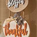 Fall Decorations for Home Thanksgiving Sign Blessed Thankful Grateful Autumn Home Decor Wooden Farmhouse Thanksgiving Decoration Indoor Harvest Signs