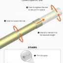 Supforce Closet Rods for Hanging Clothes, 17 to 99 Inches Stepless Adjustable Metal Closet Rod, 1.3 Inches Heavy Duty Clothes Hanging Rod for Closet Wardrobes Laundry RV, Verdant Gold