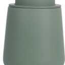 INGOFIN Ceramic Lotion Dispenser - 12oz Refillable Hand Soap Dispenser Bathroom, Modern Liquid Dispenser with Pump, Dish Dispenser for Kitchen, Matte Green (Matte Green)