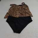 SUUKSESS Women Tummy Control Tankini Bathing Suit Ruffle High Waisted Swimsuit (X-Large, Leopard)