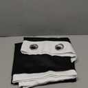 Melodieux Thermal Insulated 100% Blackout Curtain Liner for 84 Inch Long Curtains, Off White/Black, 40 by 80 Inch, 1 Panel, Rings Included