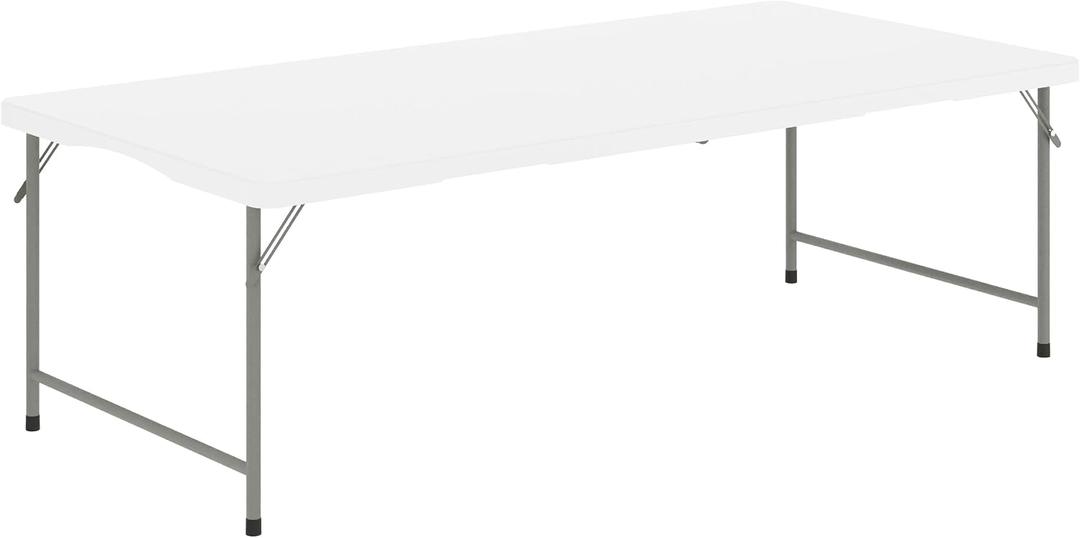 Flash Furniture 60x30 Kids Bi-Fold Folding Table, Granite White, 30"W x 60"L x 18.75"H