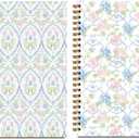 2 x 2 Pcs Floral Spiral Notebook, Cute Coquette Preppy Spiral Notebook for Women Friends Girls, 160 Pages Trendy Hardcover Journaling Notebooks for Business Writing Travel Home Office Aesthetic Notebooks