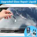 2 x Brennenstuhl Windshield Repair Kit, Windshield Crack Repair Kit, 2 Bottles Car Windshield Chip Repair Kit Quick Fix for Rock Chip Repair Kit Windshield Chips, Cracks, Star-Shaped Crack (Blue)