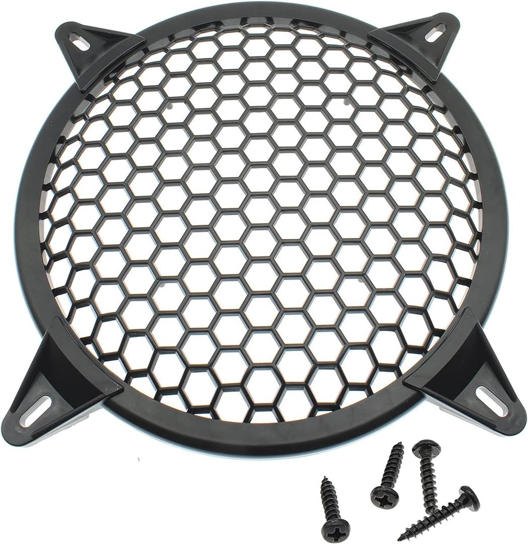 2 Pack 12 Inch Speaker Grills Subwoofer Grill Waffle Grill Guard Protector Covers with Mounting Screws ABS Mesh Round Subwoofer Speaker Cover