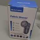 BEAUTURAL Fabric Shaver and Lint Remover, Sweater Defuzzer with 2Speeds, 2 Replaceable Stainless Steel Blades, Battery Operated, Remove Clothes Fuzz, Lint Balls, Pills, Bobbles Gray