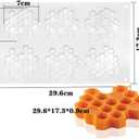 Silicone Honeycomb Molds 3D Honeycomb Bees Lace Mat Fondant Mold Lace Pad Baking Cake Chocolate Candy Mold for Cupcake Decorating Tools Kitchen (Honeycomb_11.84 x 6.92 x 0.36 inches)