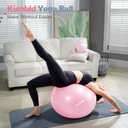 kisnbld Exercise Ball, Extra Thick Yoga Ball for Workout Pregnancy Stability, 4 Sizes Anti-Burst Balance Ball with Foot Pump - Heavy Duty Fitness Ball Chair for Office, Home & Gym