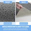 Hargiis Non-Slip Bathtub Mat, Anti Slip Shower Mat, Fast Drying Bathtub Mats, Foot Scrubber Mat, Anti Slip Mat for Tub, Floor, Bathroom, Kitchen, Home, Hotel (Grey 59"17.3")