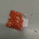 105pcs 10mm Rhinestone Beads for Jewelry Making, Orange Shiny Round Disco Ball Beads Bulk, Sparkle Crystal Clay Christmas for Bracelet Baseball Necklace Earring Crafting and DIY