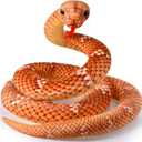 HyDren Giant Boa Constrictor Large Stuffed Animal Snake Realistic Giant Plush Stuffed Snake Toy 80 Inch Lifelike Animal Gifts for Kids Birthday Party Prank Props(Brown)