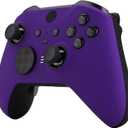eXtremeRate Purple Soft Touch Grip Faceplate Cover, Front Housing Shell Case Replacement Kit for Xbox One Elite Series 2, Xbox Elite 2 Core Controller Model 1797 - Controller NOT Included