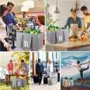 2 x TRSODD Mothers Day Gifts for Sister Friends Birthday Gifts for Her Reusable Grocery Bags Foldable 10 Gallon Extra Large Utility Tote Bag (Best Sister Ever)