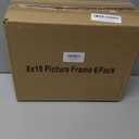 HappyHapi 8x10 Picture Frame Set of 6, 8x10 White Picture Frame Display Pictures 5x7 with Mat or 8x10 Without Mat. Wall Hanging Photo Frame or Tabletop Display Gallery Frame (White)