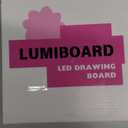 Lumiboard Led Drawing Board,Lumiboard Rewritable Memo Pad with 7 Pens, Wall Mounted or Stand Up,Led Acrylic Light Up Drawing Pad for Kids and Adults (S (5.9in*5.9in))