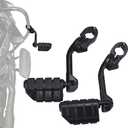 Motorcycle Highway pegs 1.25'' Highway Footpegs Foot Pedals Engine Guard Long Angled Adjustable foot Pegs Mount For Harley Touring Electra Glide Dyna Fat Boy Softail Sportster XL 1200 883,ESUBOSHI