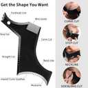 Beard Shaper for Men Beard Shaping Tools - Gifts for Men Beard Template Guide, Straight Edge Razor, 10 PCS Double Edge Blade, Barber Pencil, Beard Comb, Stainless Steel Scissor Mustache Lineup Tools