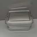 Umigy 4 Pcs Stainless Steel Food Containers 2400ml Metal Bento Lunch Box Stainless Steel Food Storage Containers, Lockable Clips to Leak Proof, Reusable Dishwasher Snack Boxes for Work