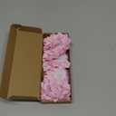 PATIKIL 3.5" Chiffon Flowers, 10 Pcs Fabric Flowers Rhinestone Pearl Sewing Fabric Appliques for Crafts Sewing Dresses DIY Clothing Headbands Wedding Party Decoration, Pink
