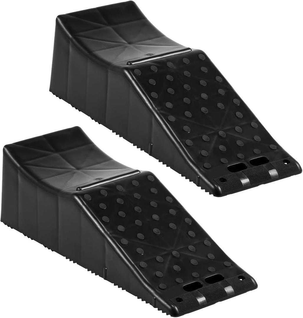 2 Piece Tandem Wheel Ramp, Portable Car Service Ramp, 5.5in Tire Lift Trailer Wheel Jack RV Flat Tire Ramp, for Routine Tire Replacement Repairs